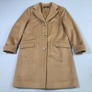 Lauren Ralph Lauren Reefer Coat Womens 10 Wool Blend Single Breasted Notch Lapel